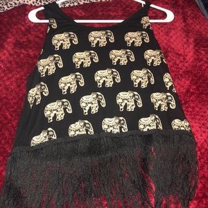 Fringed crop top
